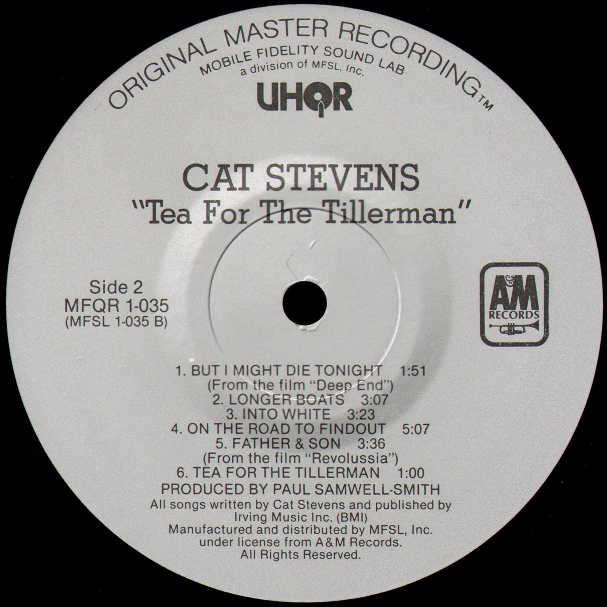 Cat Stevens  Tea For The tillerman : LP Label B US